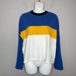 THE RAGGED PRIEST Shirt Small Colorful Colorblock Streetwear Skater Grunge Indie